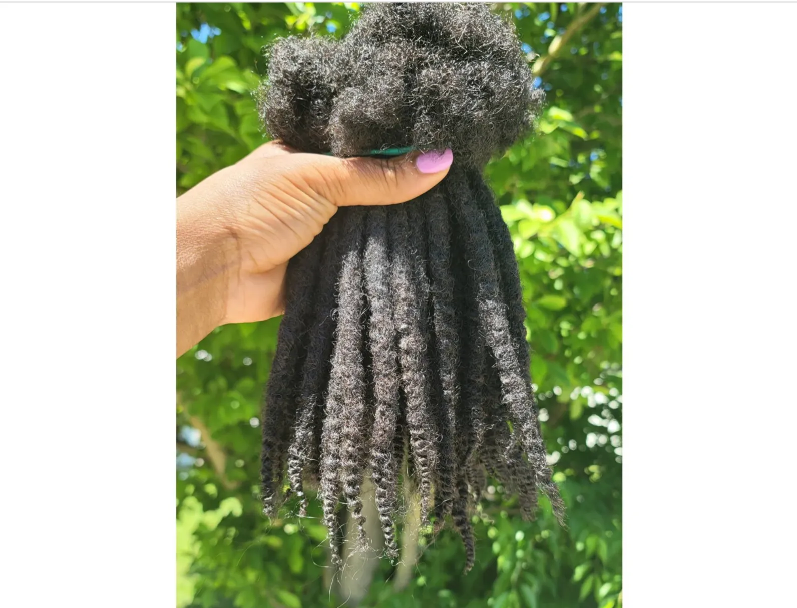 100% Human Hair Dreadloc Extensions Textured BohTex Locs 10 locs Per Bundle