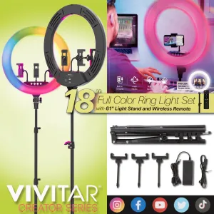 18" LED RGB Ring Light with Tripod