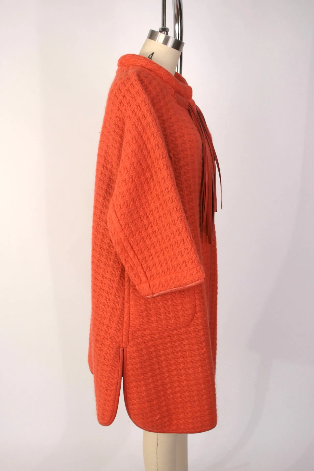 1970s Sills Bonnie Cashin Wool & Leather Coat