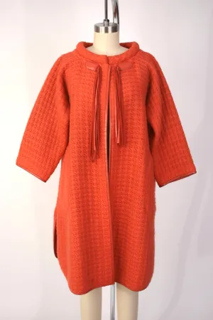 1970s Sills Bonnie Cashin Wool & Leather Coat