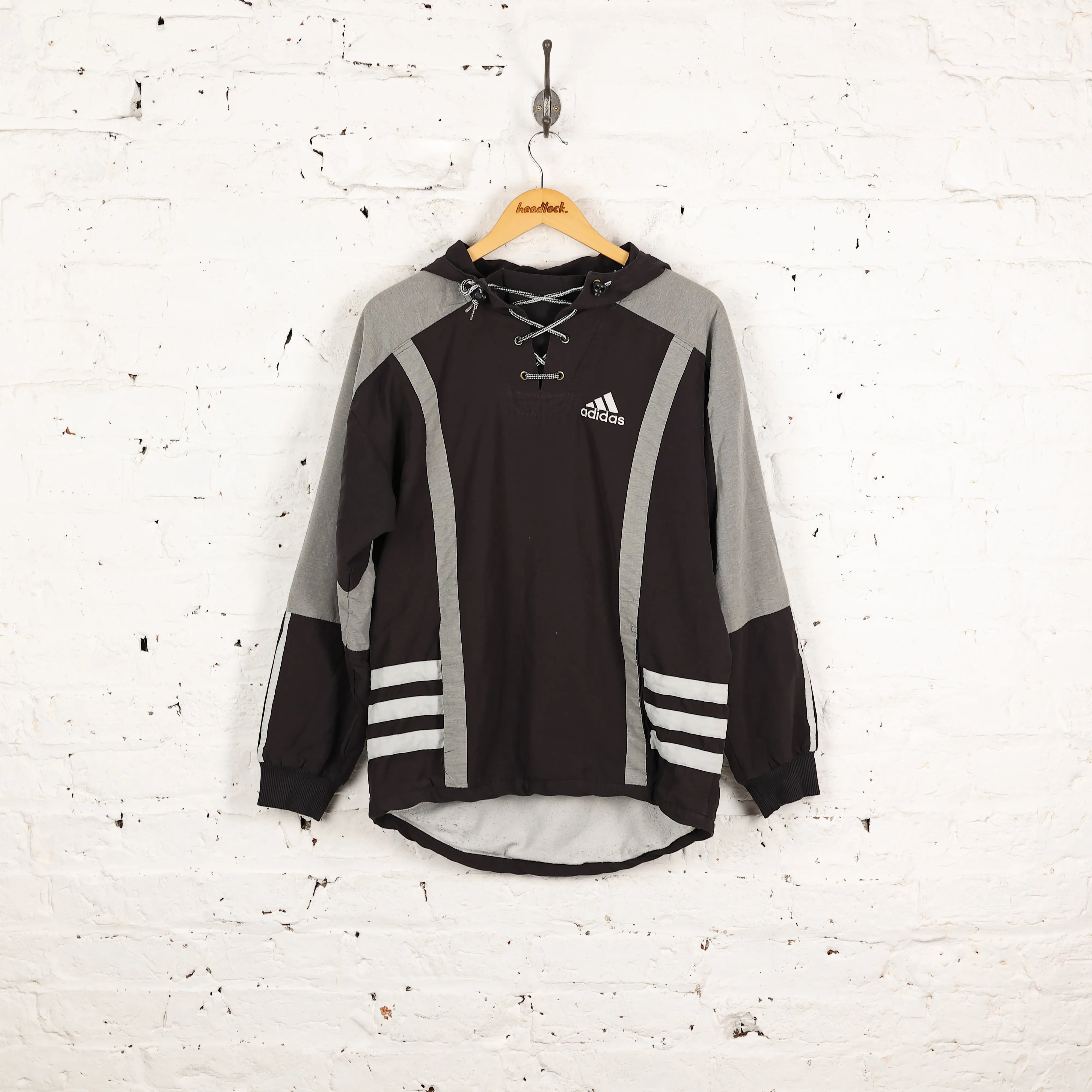 Adidas Shell Hooded Tracksuit Top - Black - M