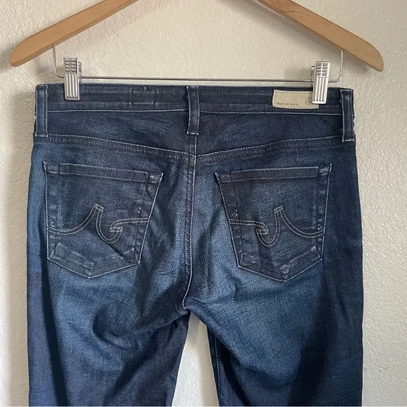 AG Adriano Goldschmeid Patchwork Stevie Ankle Slim Straight Leg Crop Jeans