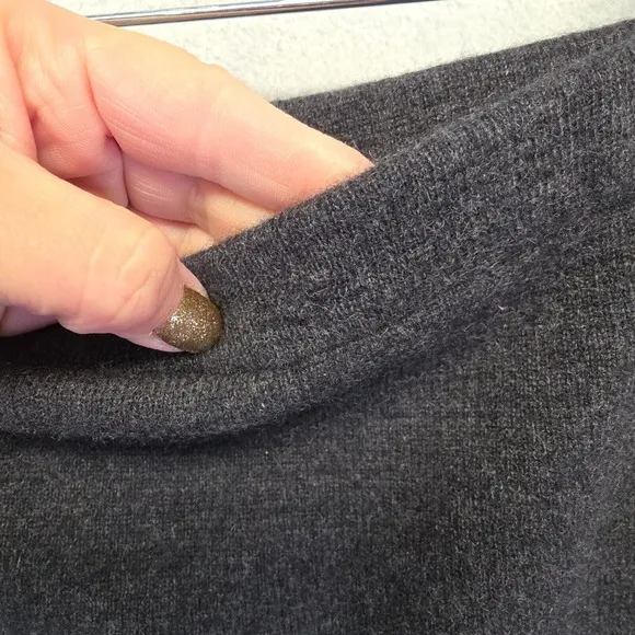 Alkimia Cashmere Silk Skirt Women S Gray Knit Pencil Secretary Pencil Preppy 90s