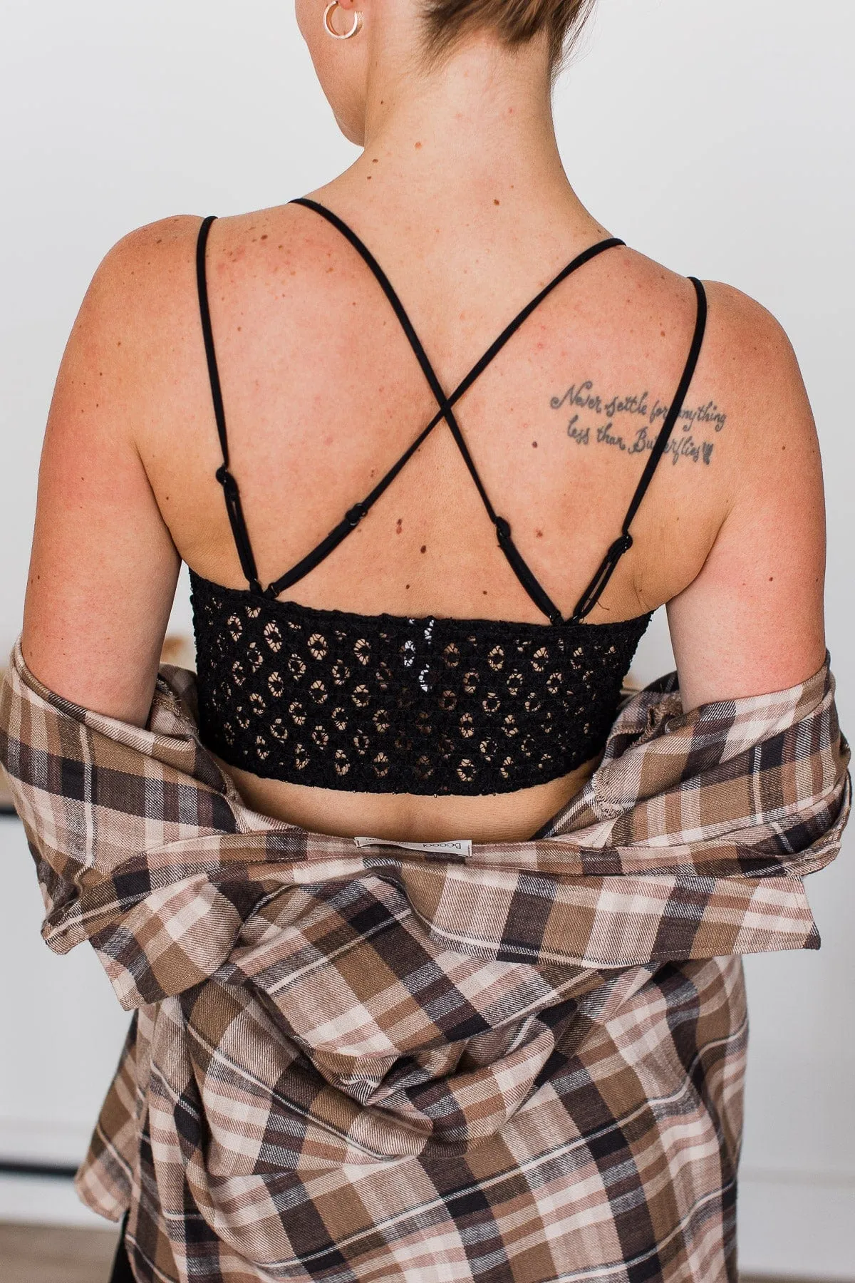 All About It Lace Bralette- Black