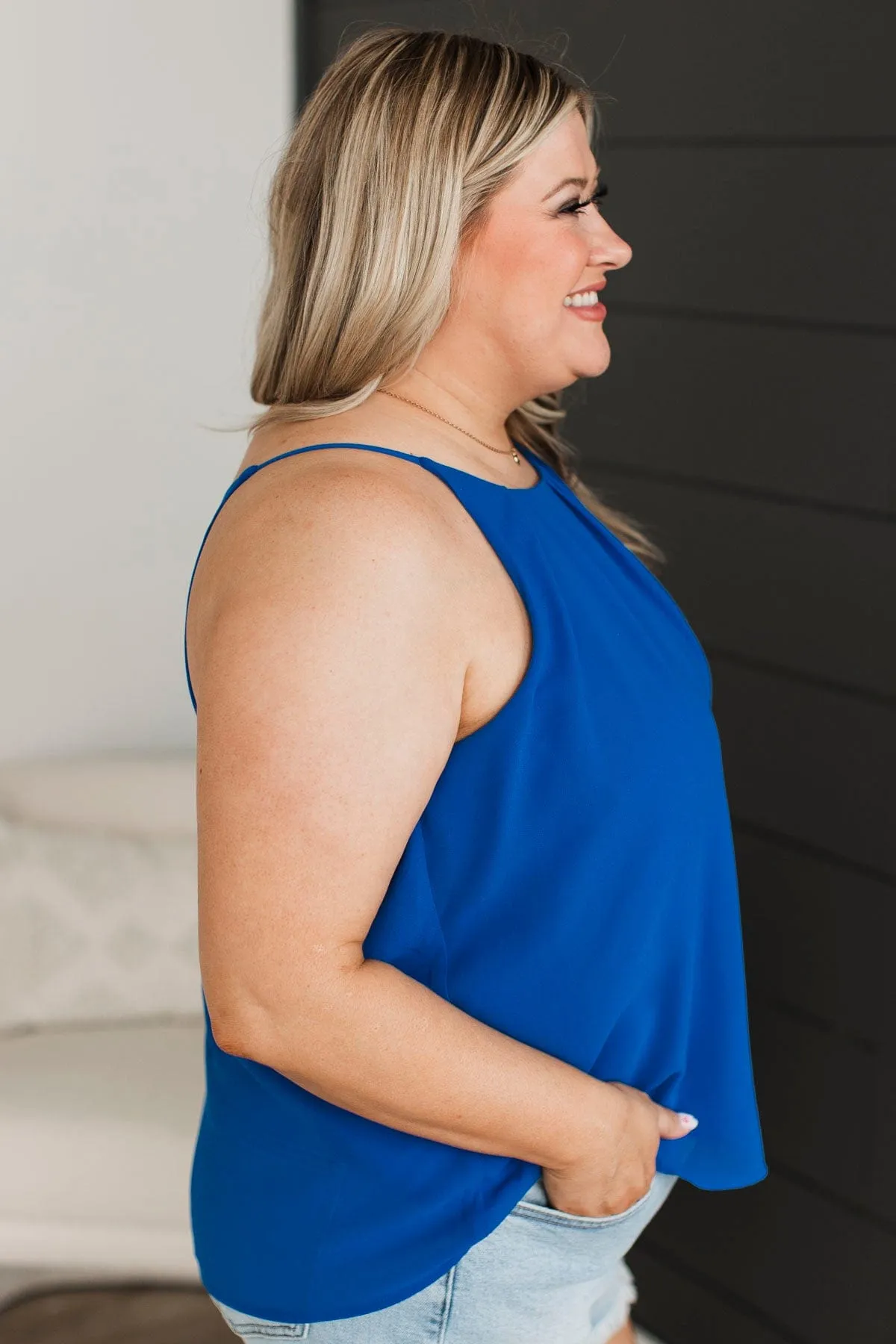All Done For You Tank Top- Royal Blue