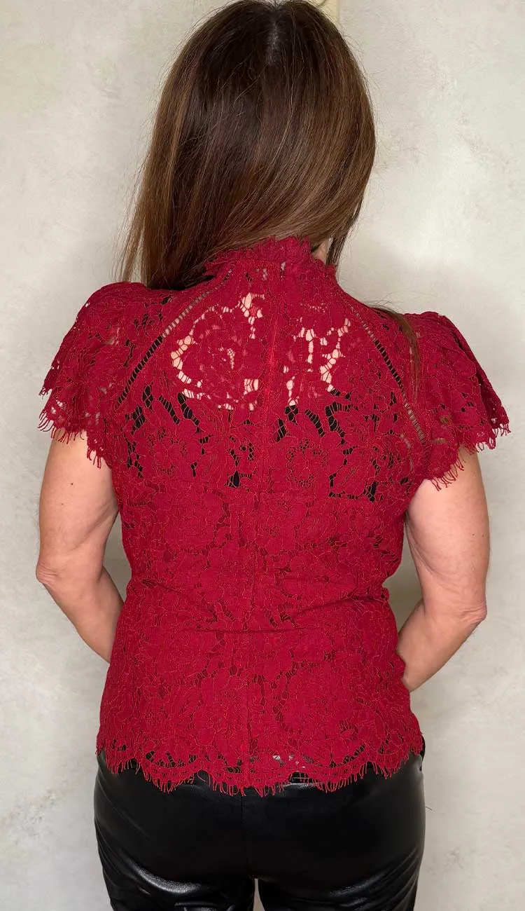 Ambrose Lace Top Scarlett