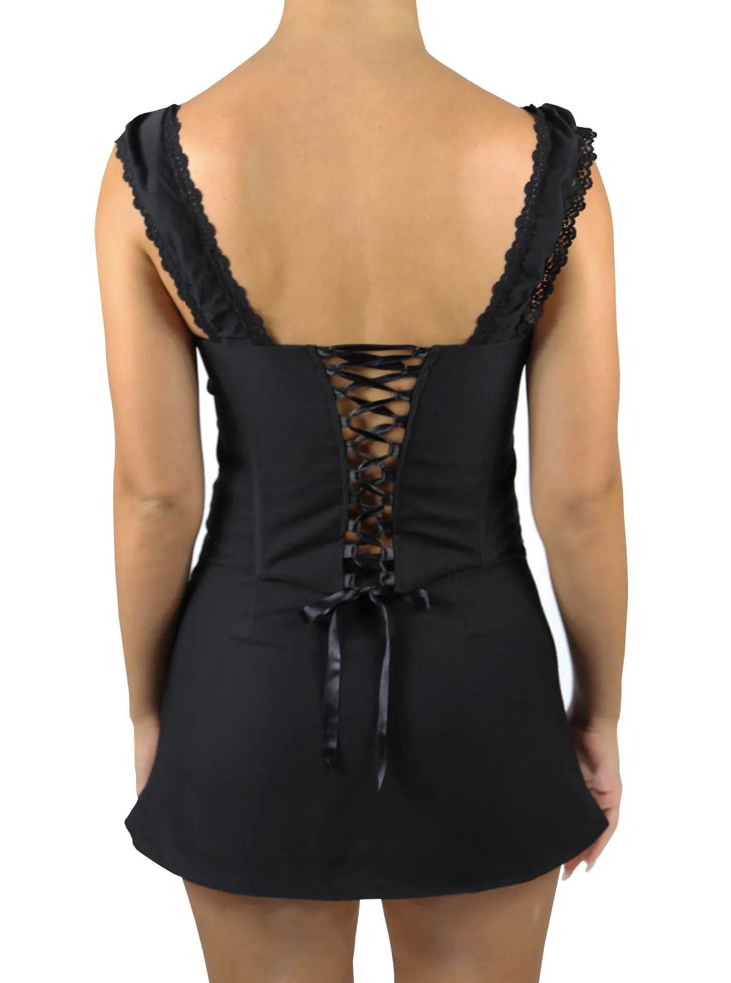 Amour Lace Up Corset | Black