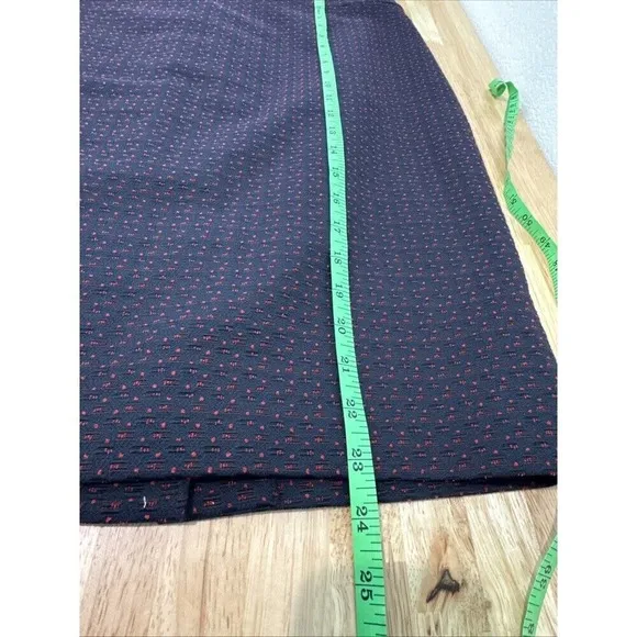 ANN TAYLOR Pencil Skirt Sz 4 Navy Blue Red Black Zip