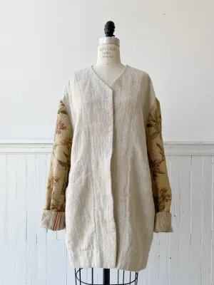 antique jacquard sleeve blazer