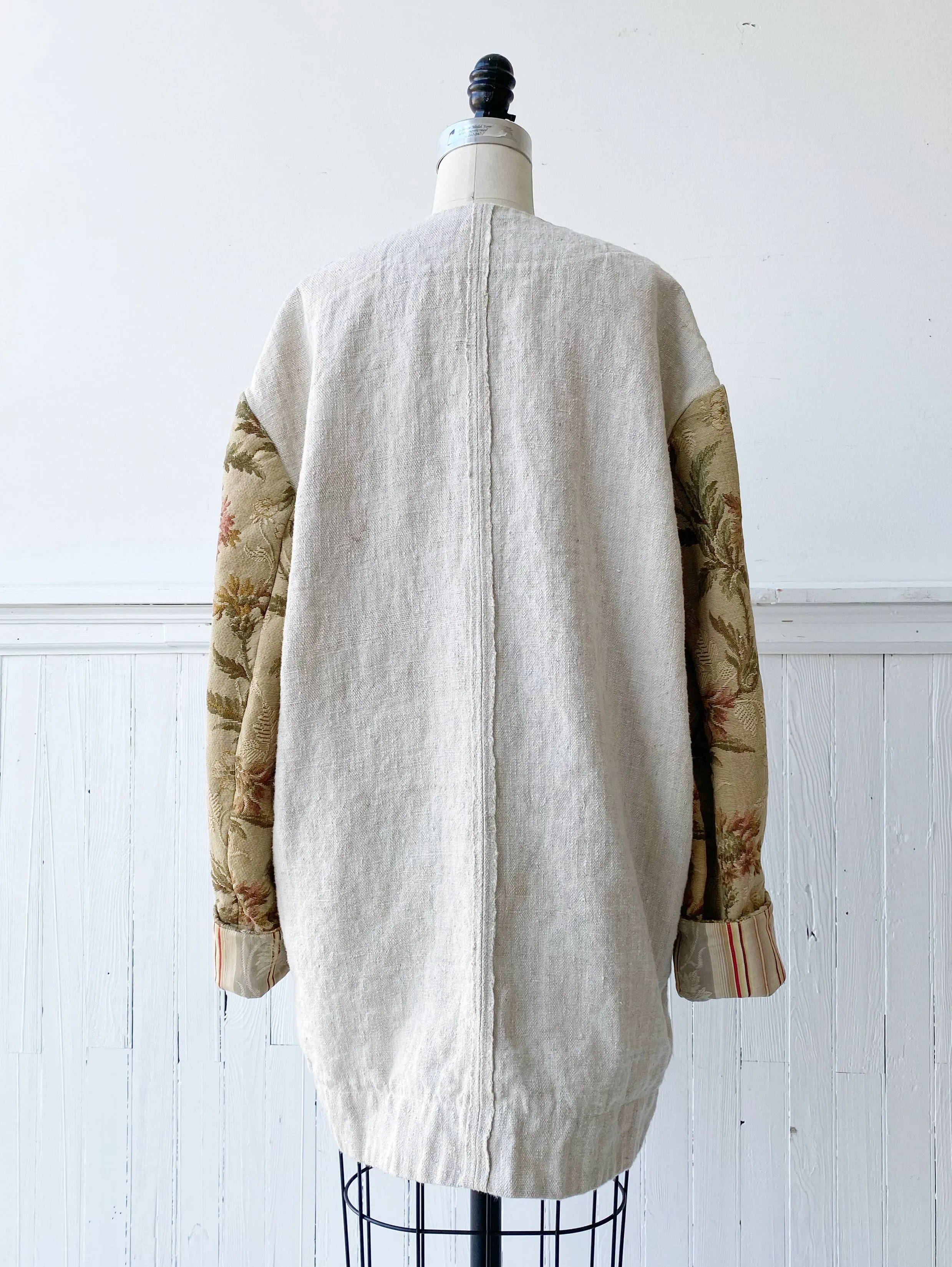 antique jacquard sleeve blazer