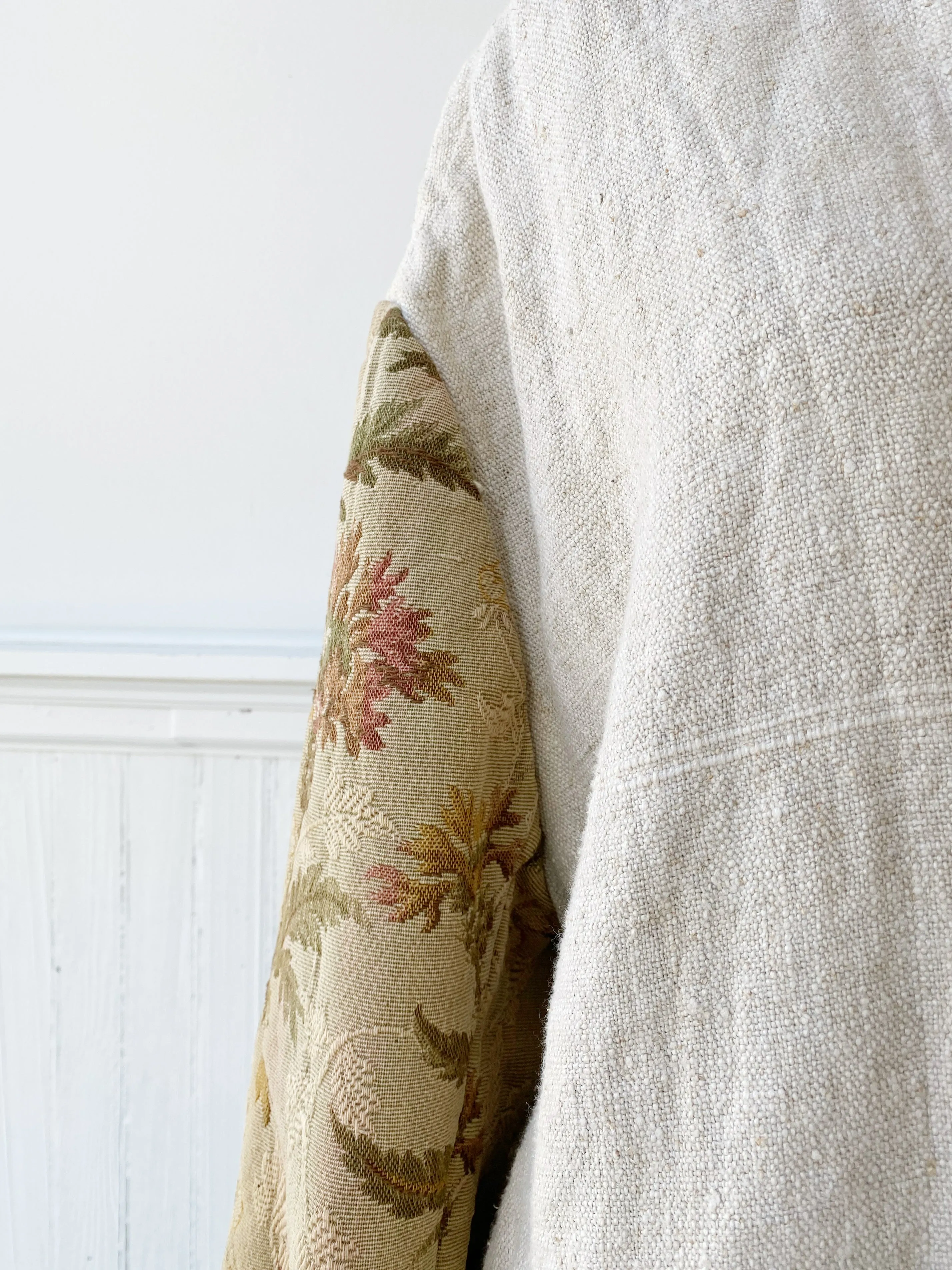antique jacquard sleeve blazer