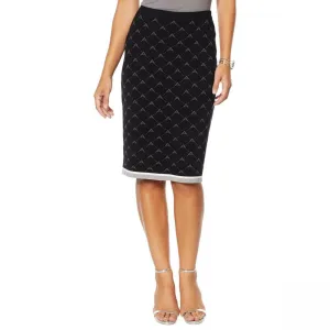 Antthony Women's Straight Spectator Collection Knit Jacquard Skirt