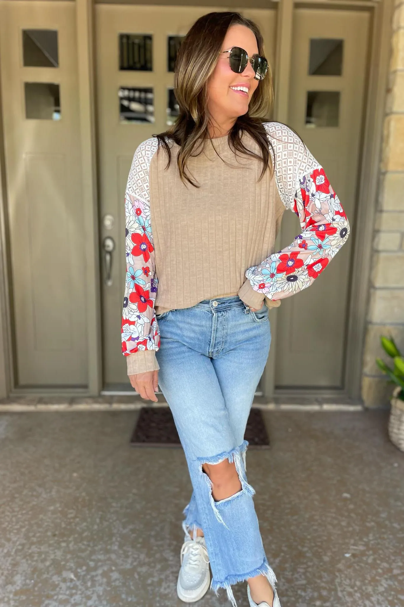 Aston Patchwork Blouse in Four Colors