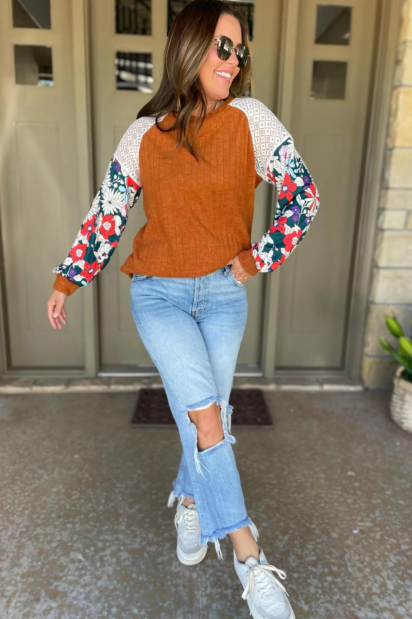Aston Patchwork Blouse in Four Colors