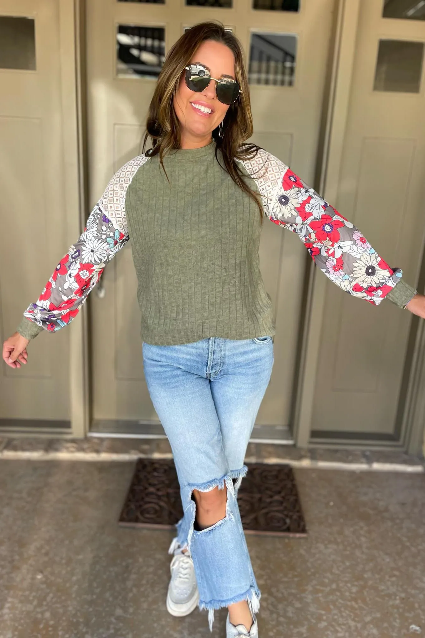 Aston Patchwork Blouse in Four Colors