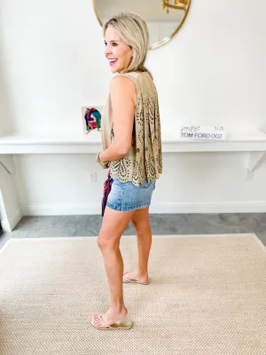 Back Lace Knitted Top
