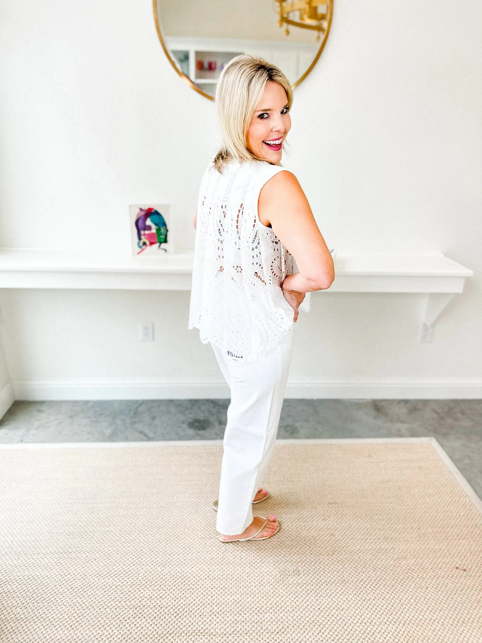 Back Lace Knitted Top
