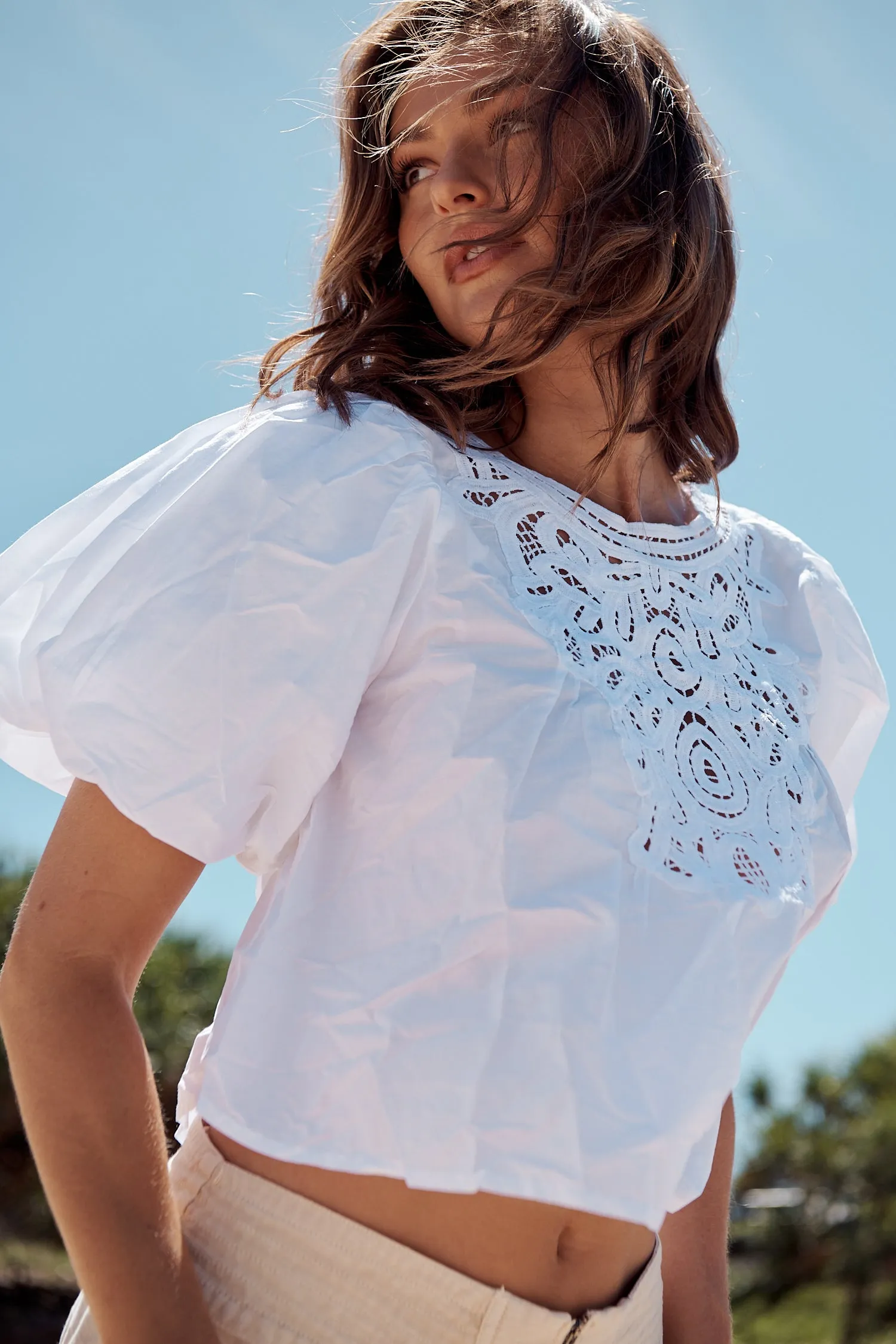 Bardot Top- White~ Free People