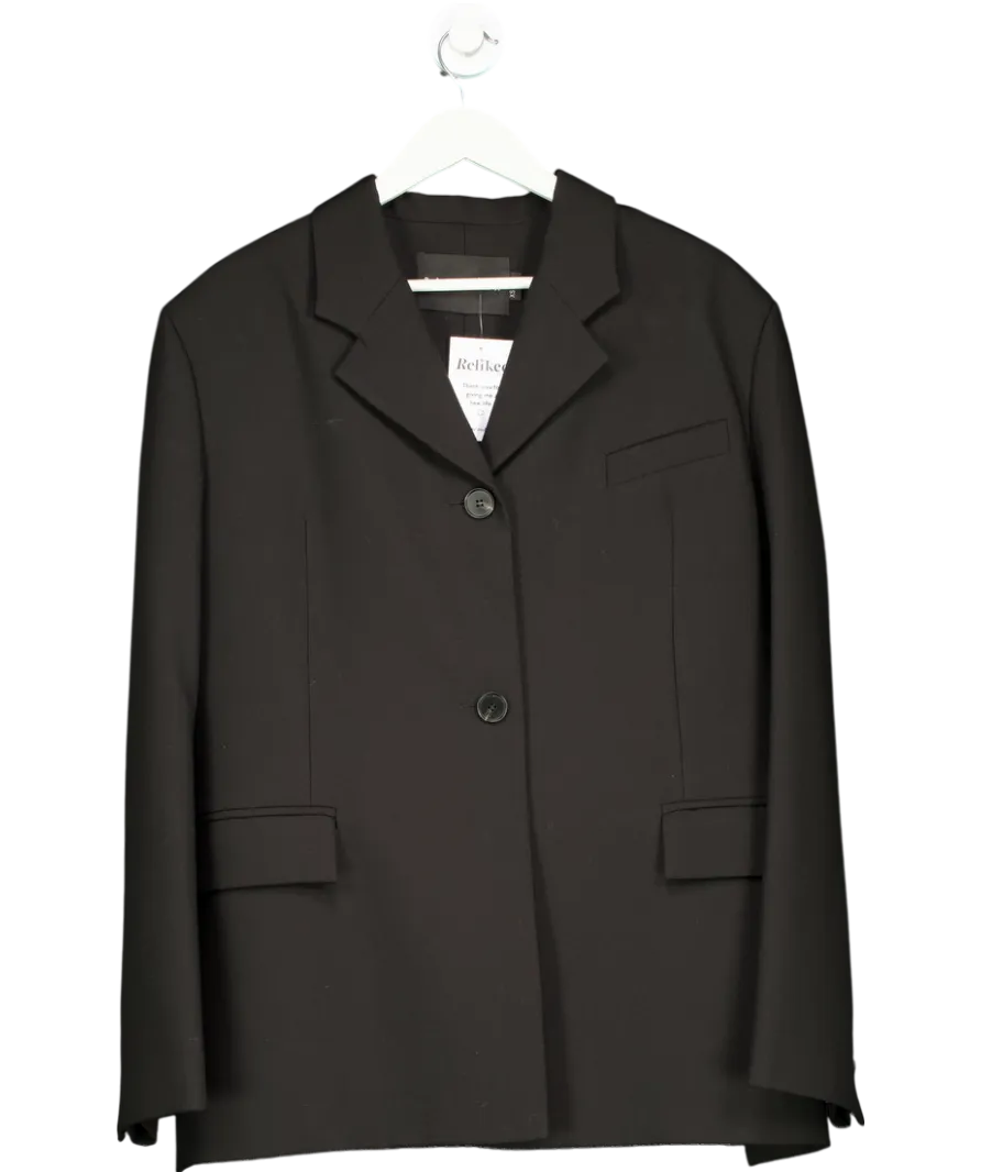 Basilika Black Open Back Oversized Blazer UK XS/S