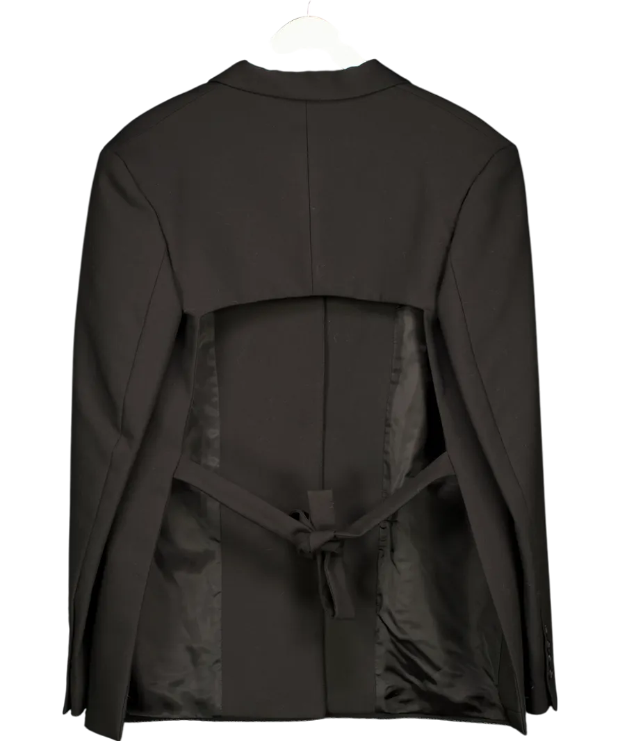 Basilika Black Open Back Oversized Blazer UK XS/S