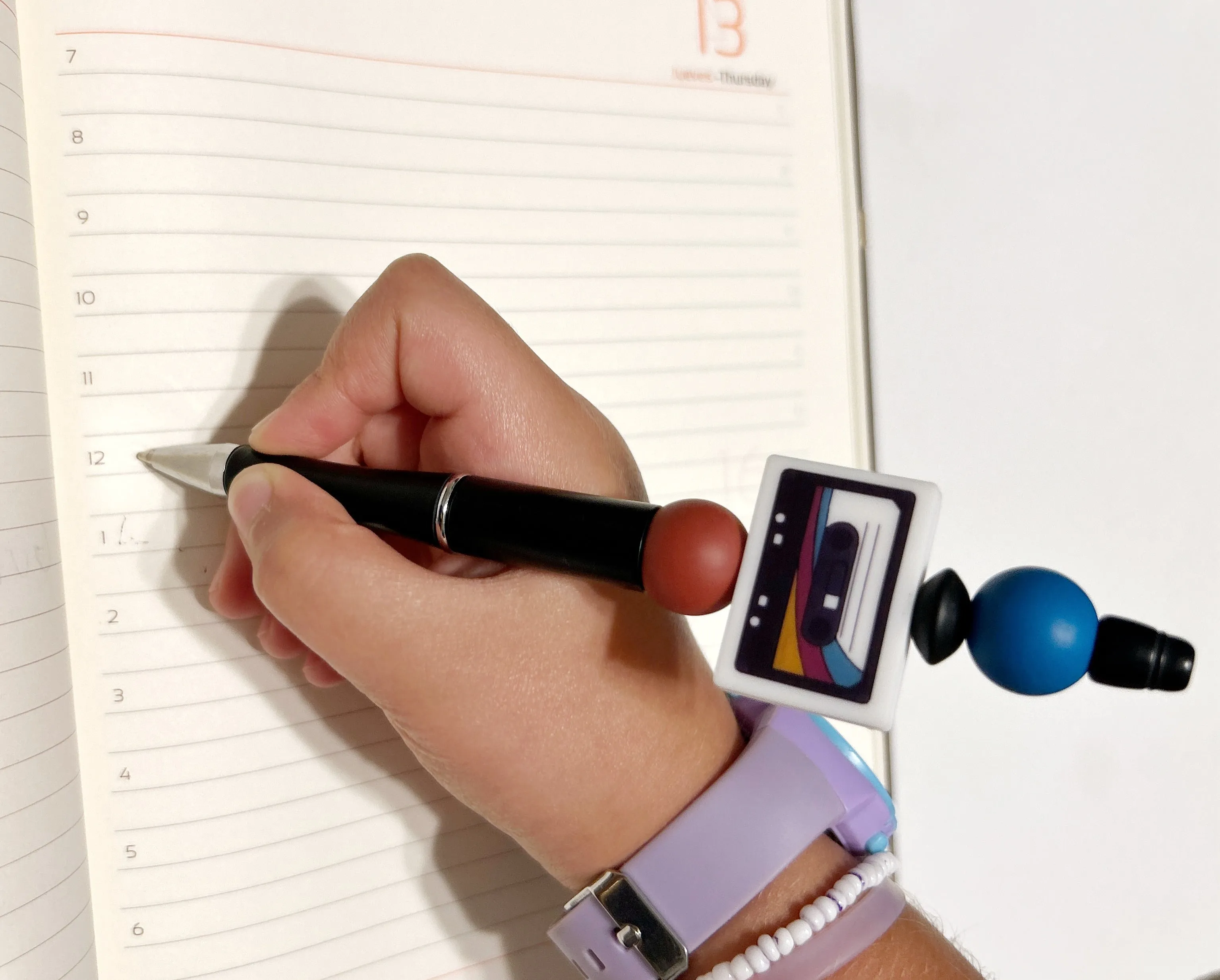Beaded Pen  Cassette Tape.