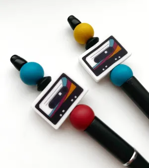 Beaded Pen  Cassette Tape.