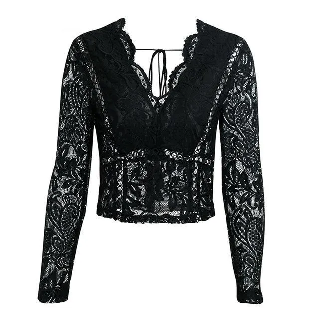 Beauty Queen Lace Top - White