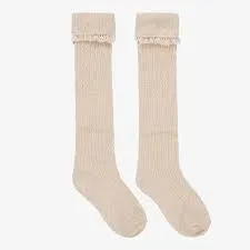 Beige Knee Length Socks
