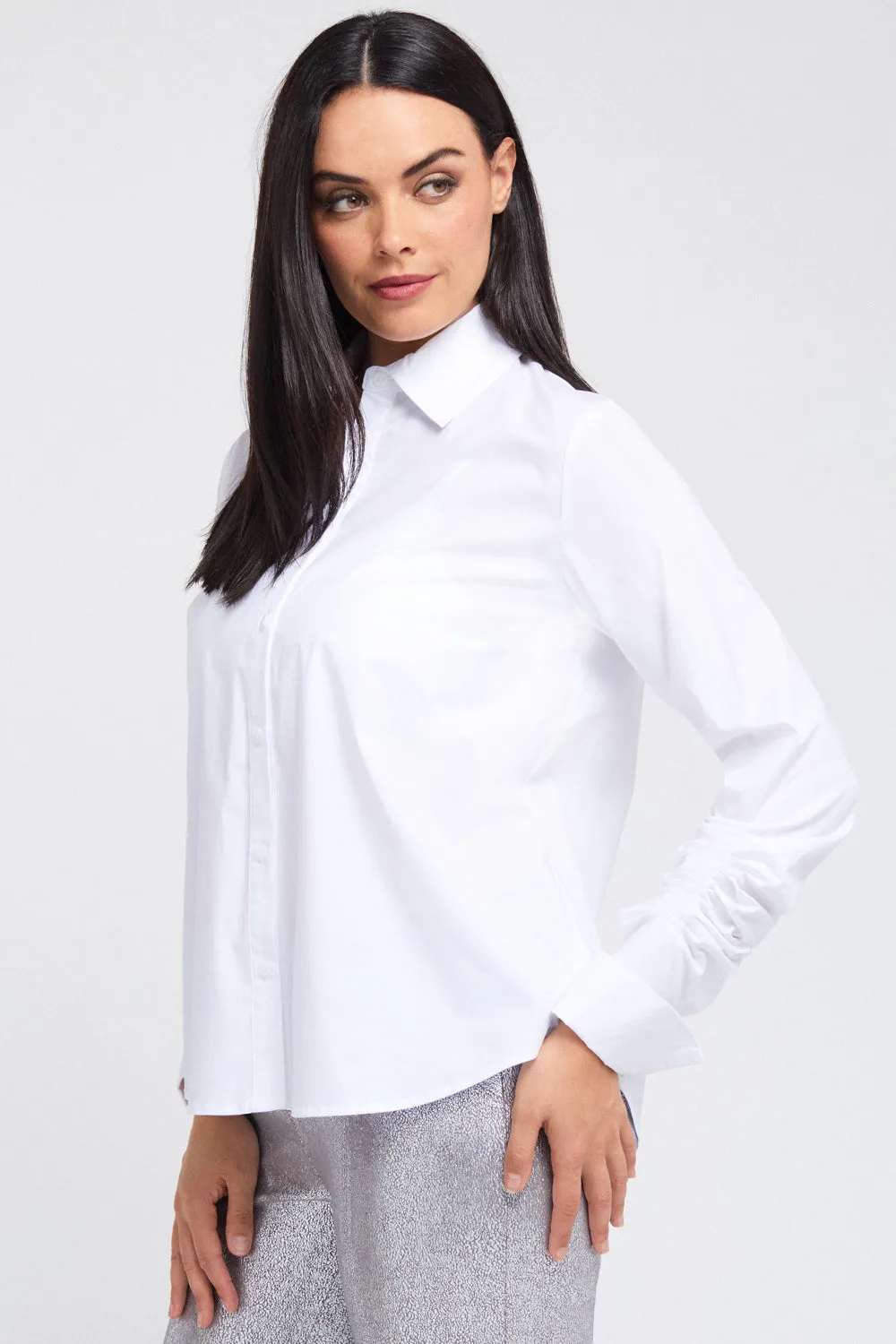 Belgium Shirred Sleeve Shirt: FINAL SALE