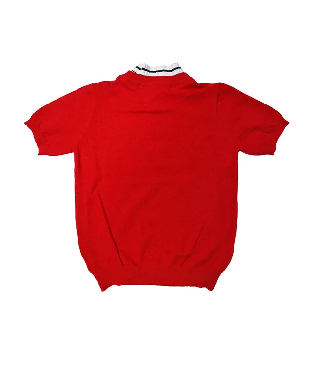 BENECIA 12 Pleated Short Sleeve - Red