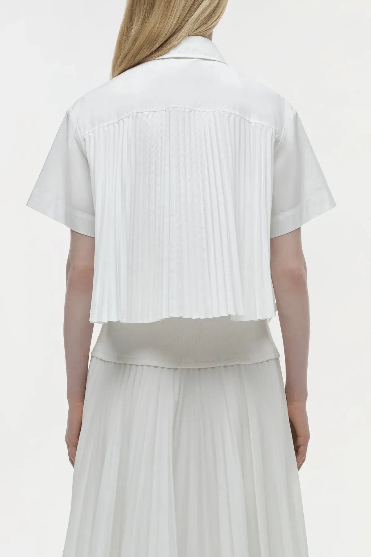 Bernie Pleated Shirt in White