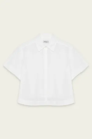 Bernie Pleated Shirt in White