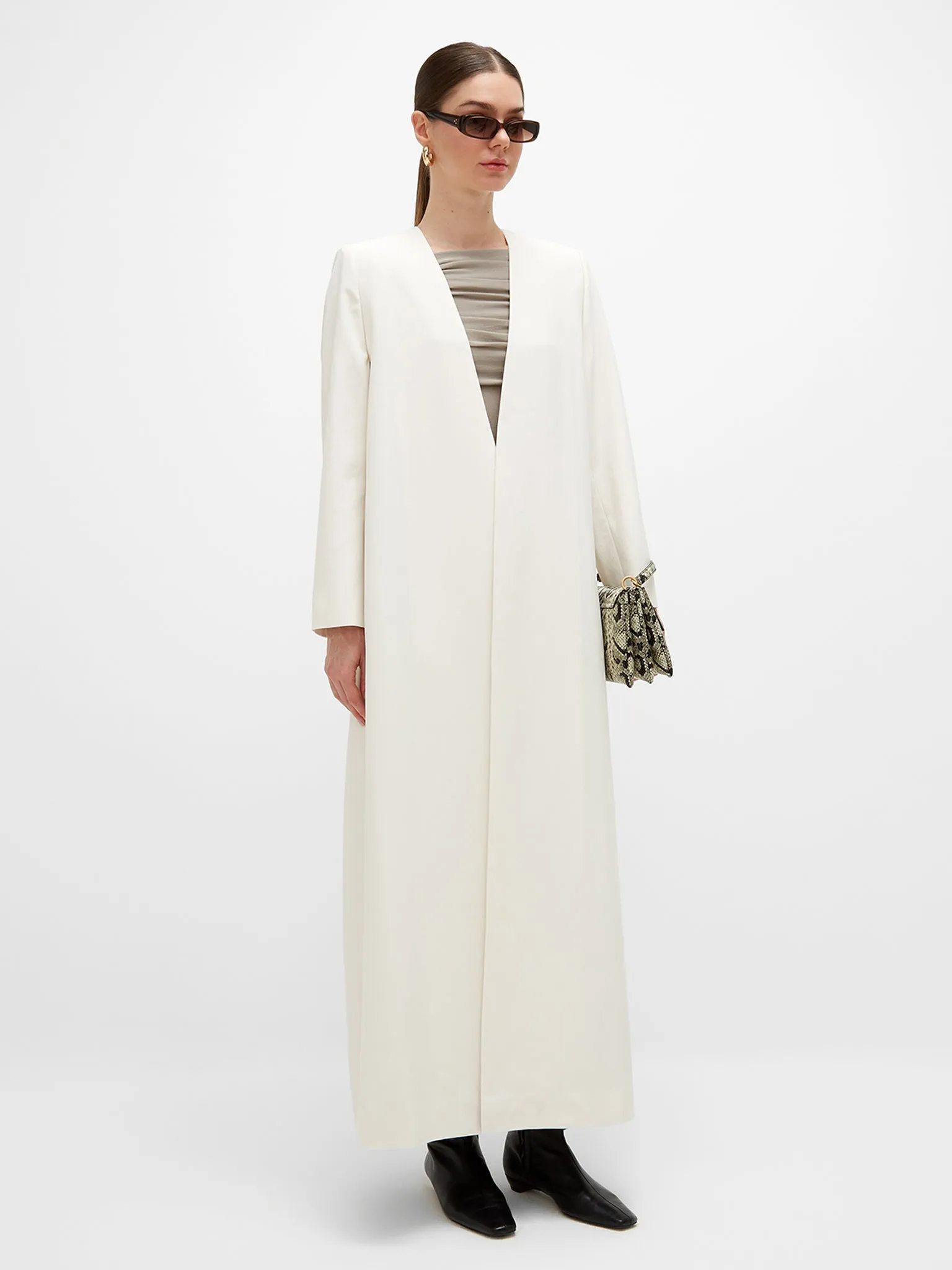 Bodour Long Jacket - Cream