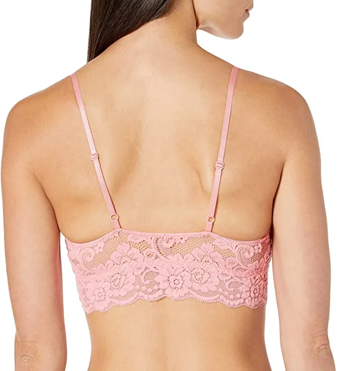 Brand new Mae Women's Lace Wire free Padded Bralette in Coral, Sz M