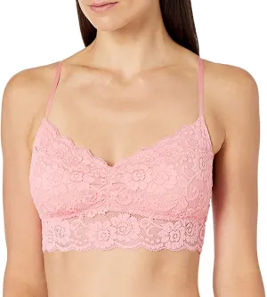 Brand new Mae Women's Lace Wire free Padded Bralette in Coral, Sz M