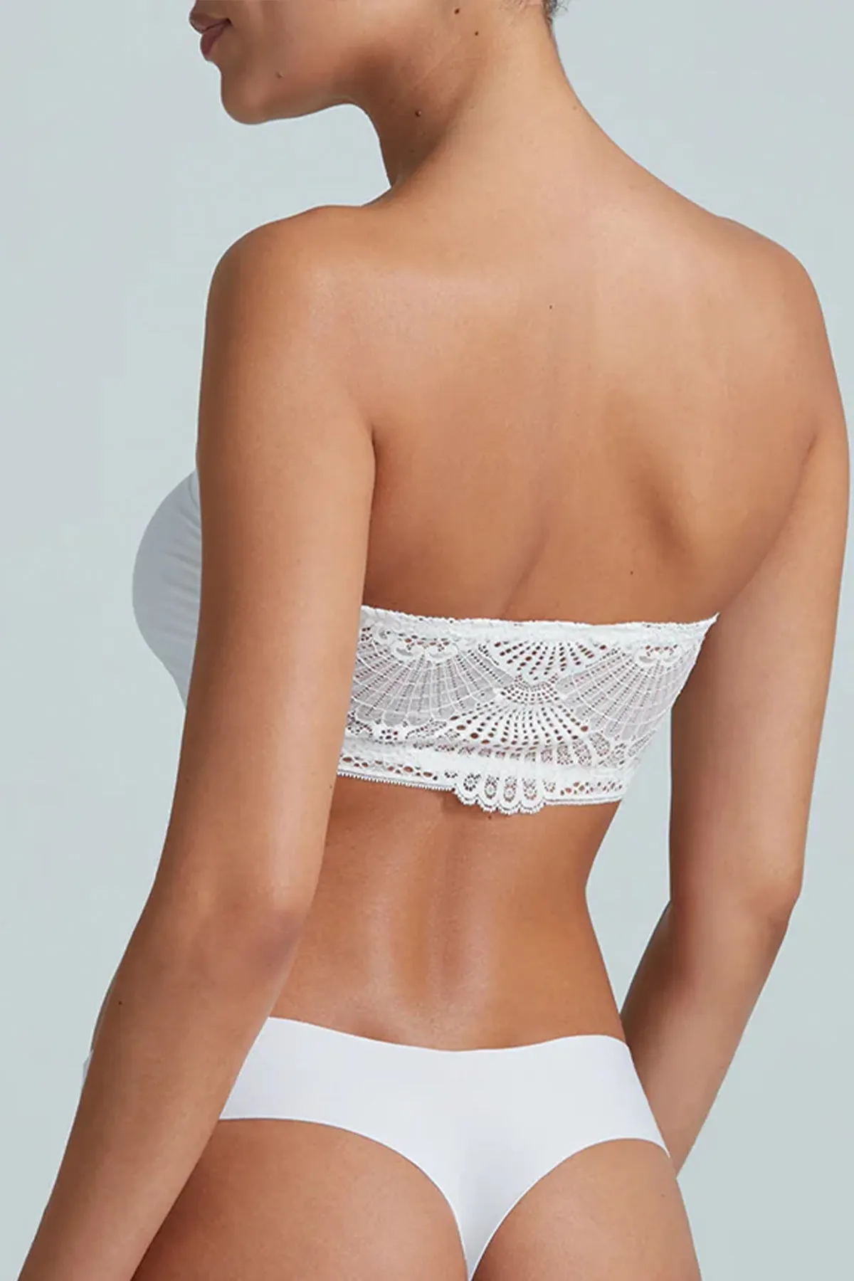 Butter   Lace Bandeau in White