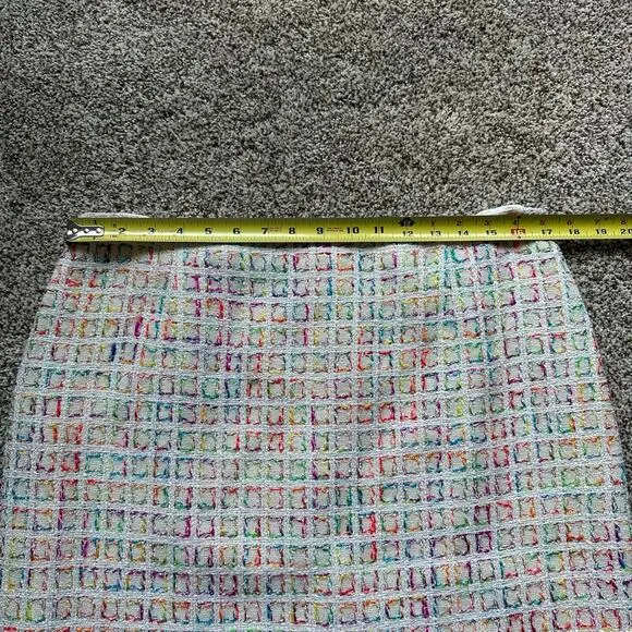 Carlisle white &amp; multicolor tweed pencil skirt size 12