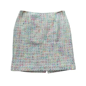 Carlisle white &amp; multicolor tweed pencil skirt size 12