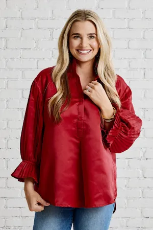 Caryn Lawn Pleated Kimberly Top