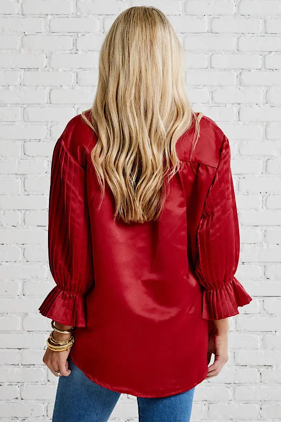 Caryn Lawn Pleated Kimberly Top