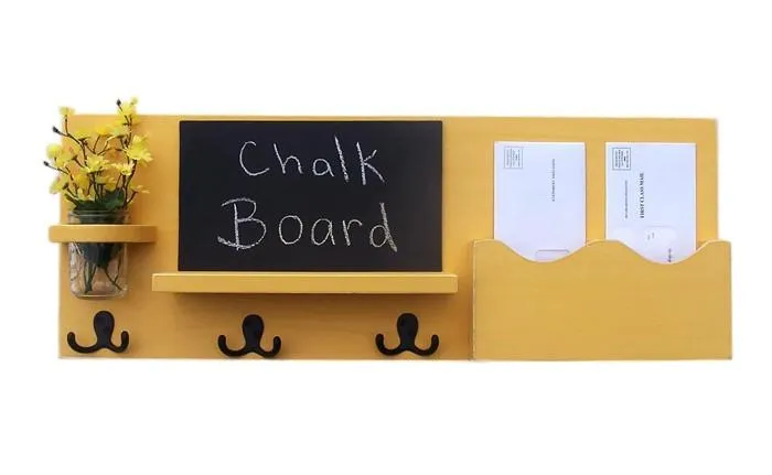 Chalkboard Mail Organizer - Coat Rack - Mail Holder - Letter Holder