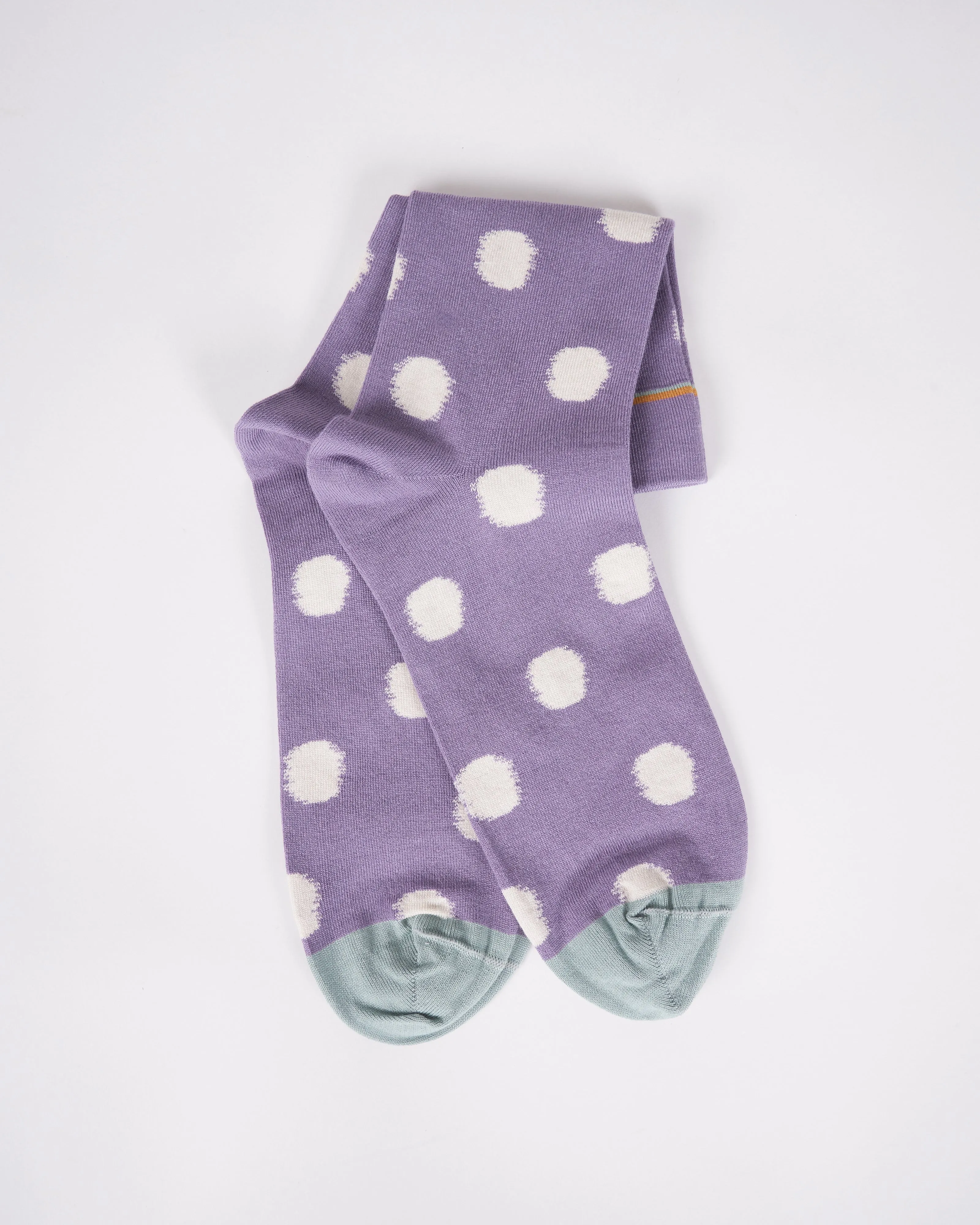chaussette pois violet