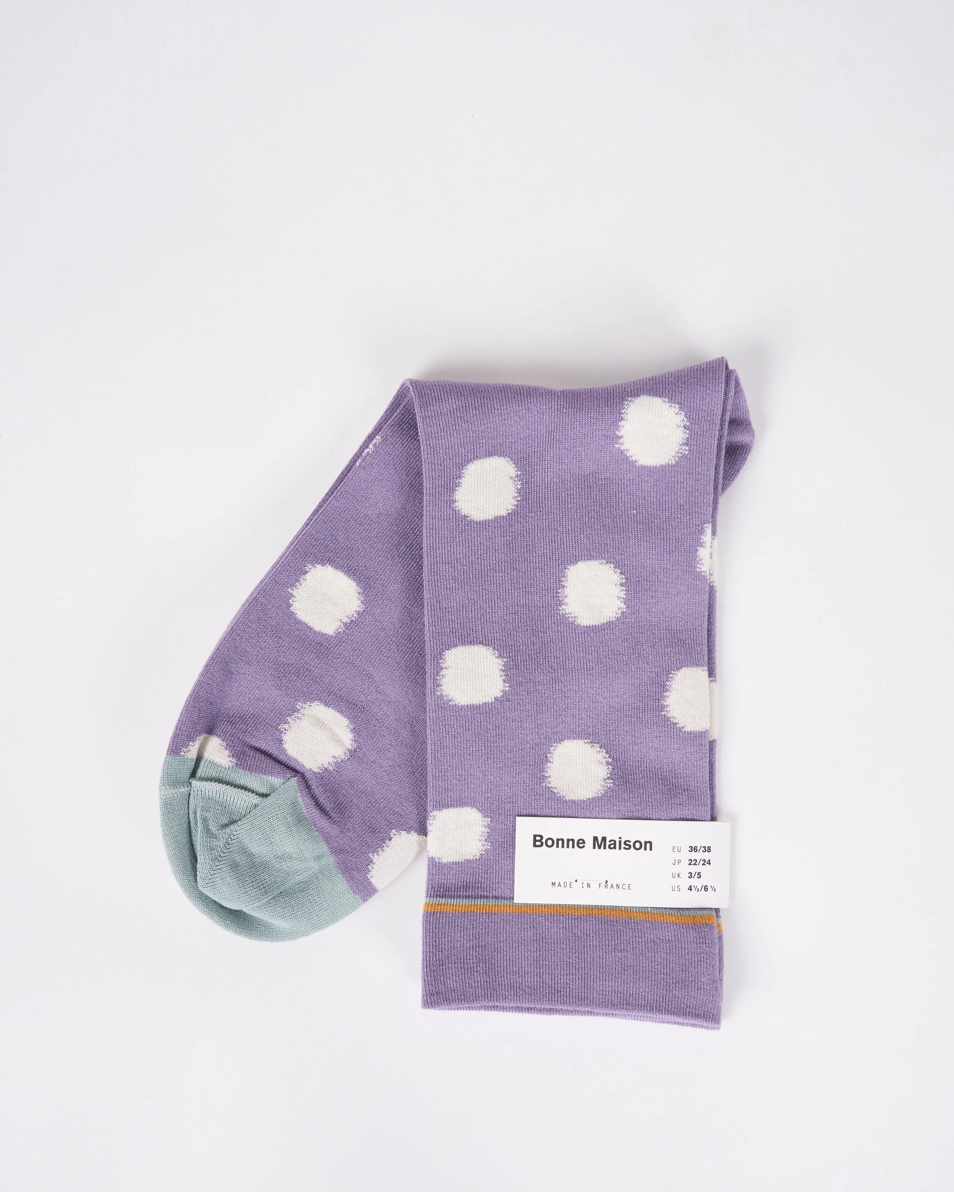 chaussette pois violet