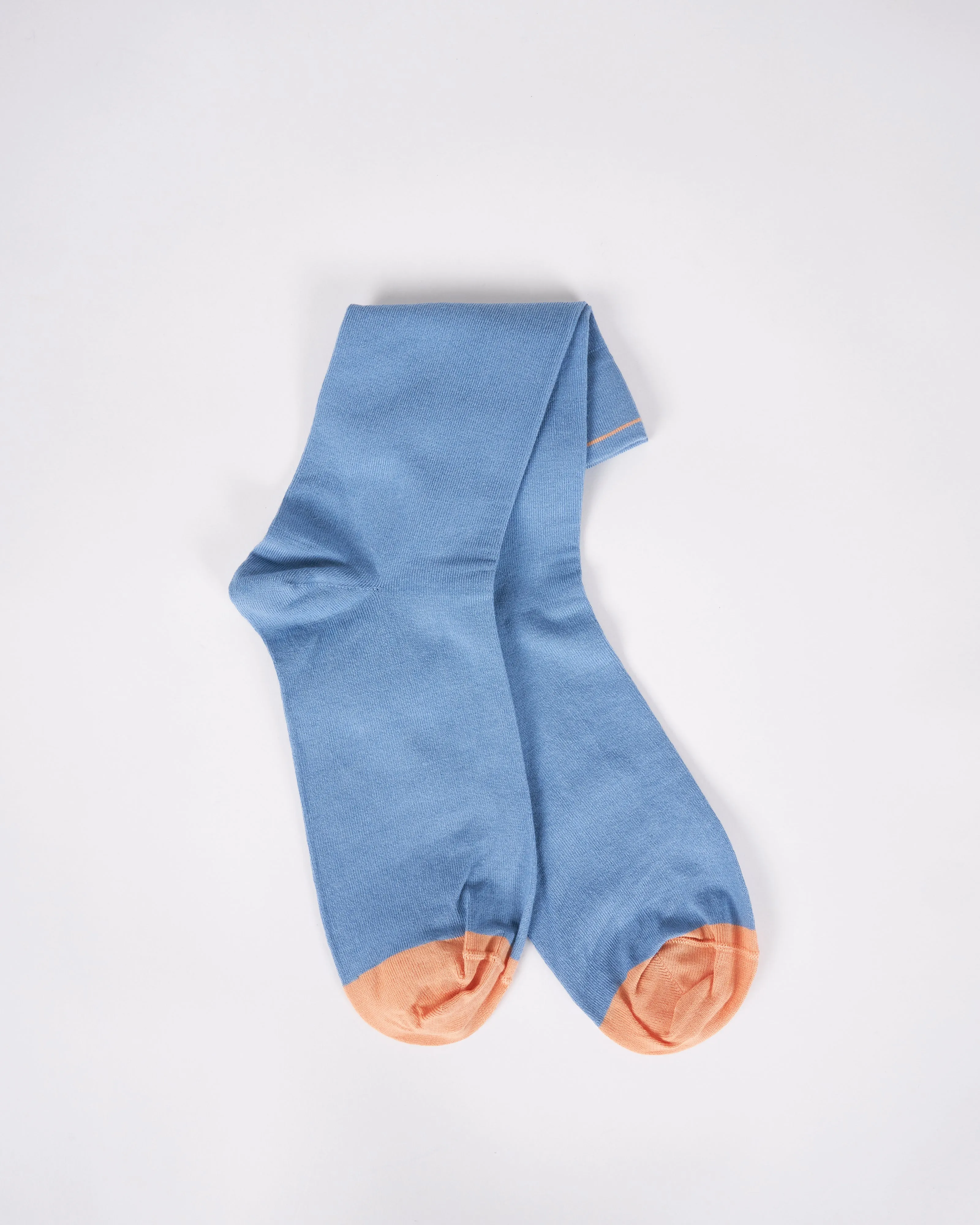 chaussette uni bleu paradis