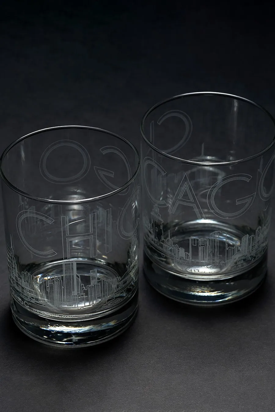 CHICAGO Skyline Drinkware Glass Set of 1 or 2