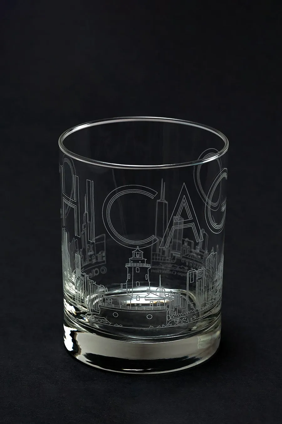 CHICAGO Skyline Drinkware Glass Set of 1 or 2