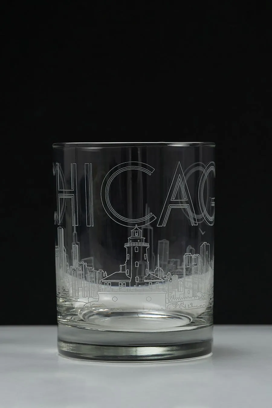 CHICAGO Skyline Drinkware Glass Set of 1 or 2