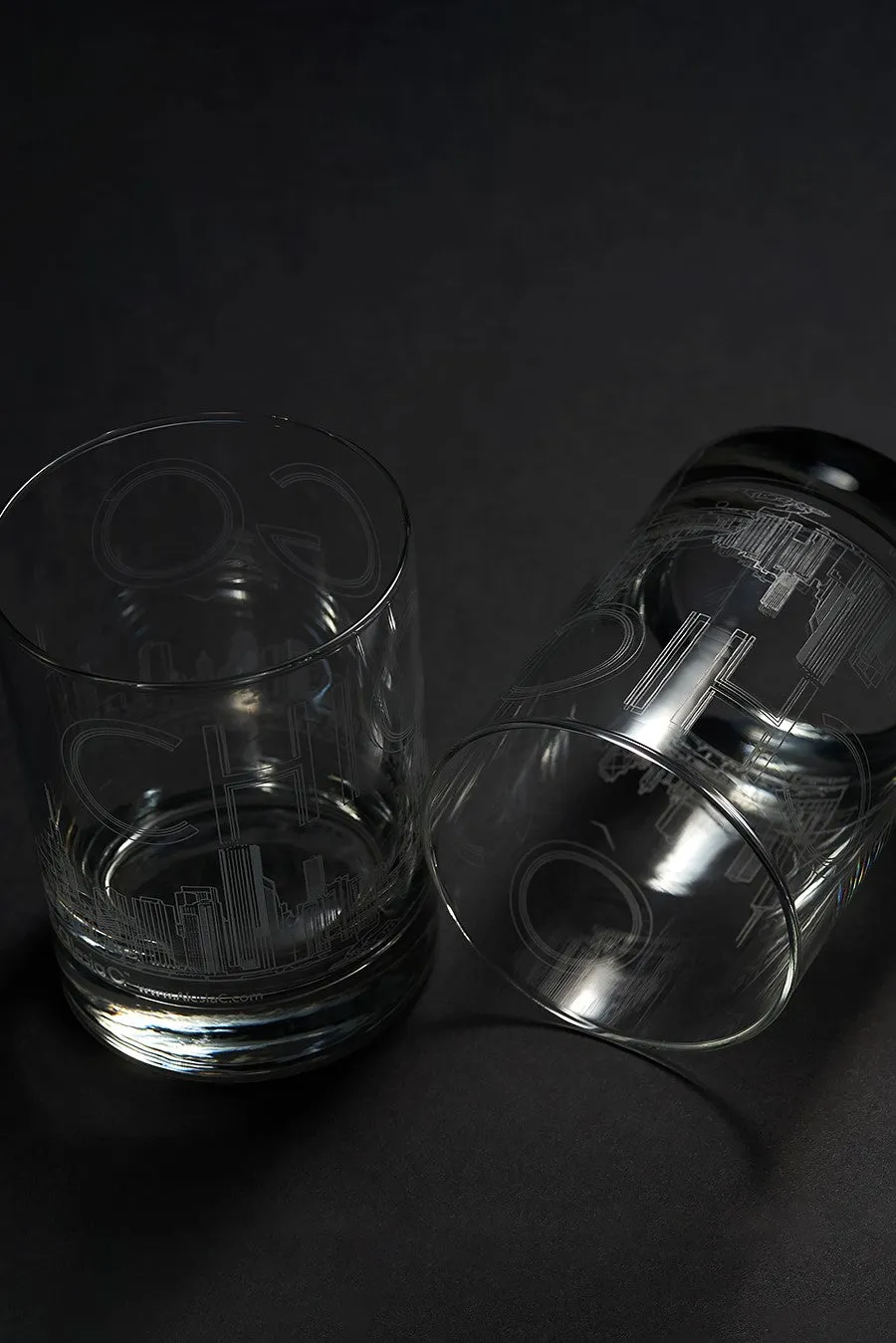 CHICAGO Skyline Drinkware Glass Set of 1 or 2