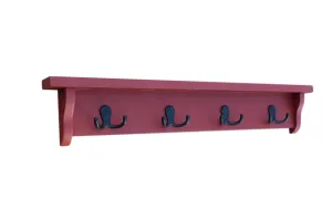 Coat Rack - Key Rack - Shelf - Painted Wood