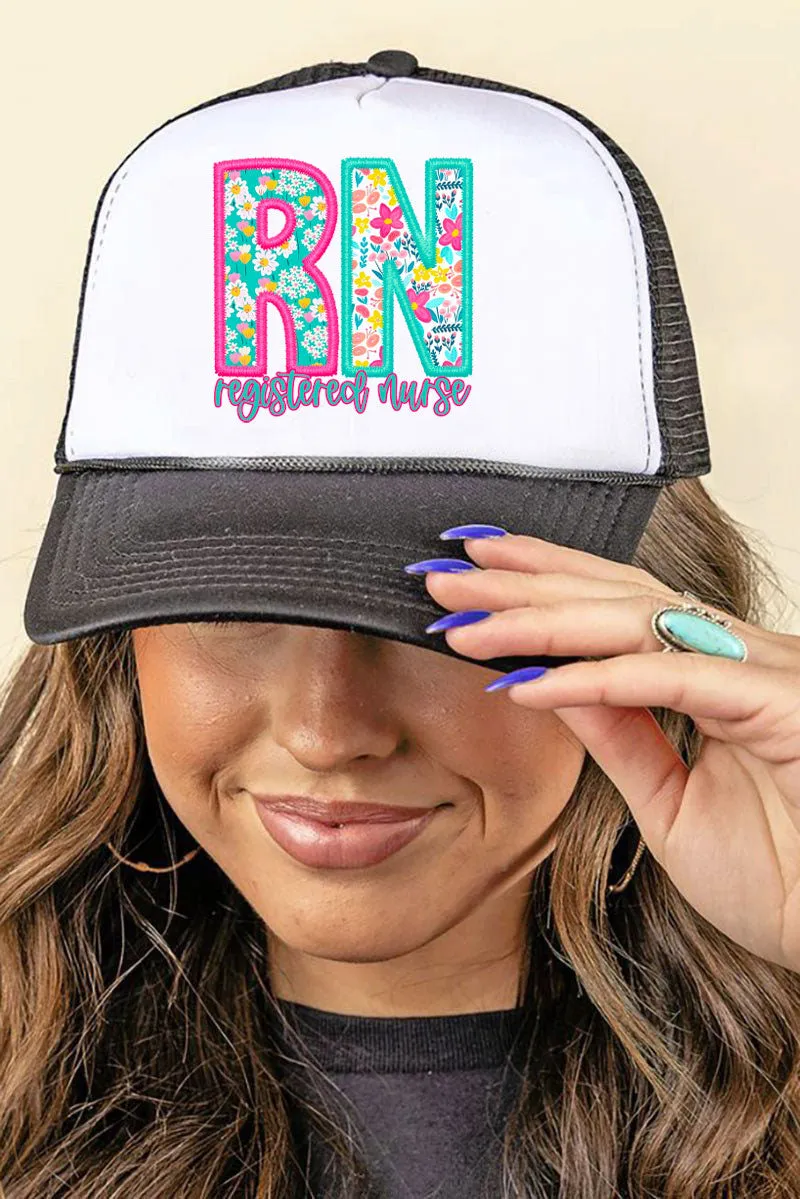 Daisy Registered Nurse Foam Mesh Back Trucker Cap